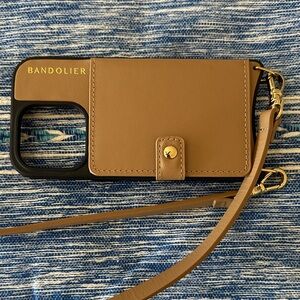 Bandolier Tan Phone Case with Strap